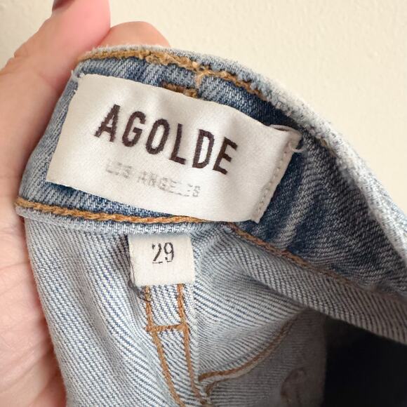 AGOLDE Medium Wash Kye Mid Rise Straight Crop Jeans Size 29 - Picture 4 of 8